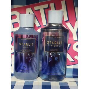 BBW Starlit Night 24 Hour Moisture Body Lotion & Shower Gel Body Wash